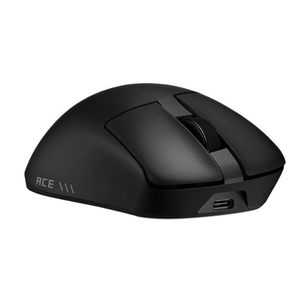 ASUS ROG Gladius IV Ace kablosuz oyun faresi, ergonomik tasarım ve yüksek hassasiyetli sensör ile profesyonel oyuncular için ideal.
