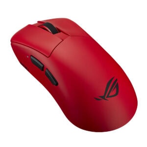 ASUS ROG Gladius IV Ace Lava Red kablosuz gaming mouse, 8K Hz Aimpoint Pro sensör ve şık tasarımıyla oyun performansını artırır.