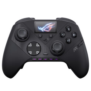 ASUS ROG Raikiri II Pro kablosuz oyun kumandası, ergonomik tasarım ve yüksek performanslı joystick özellikleriyle öne çıkıyor.