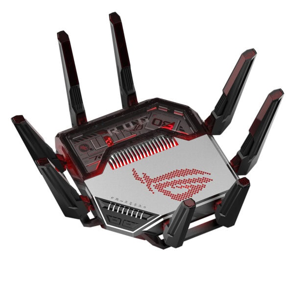 ASUS ROG Rapture GT-BN98 oyun ve yüksek hızlı WiFi router, 8 AiMesh bağlantısı ve gelişmiş performans özellikleriyle dikkat çekiyor.