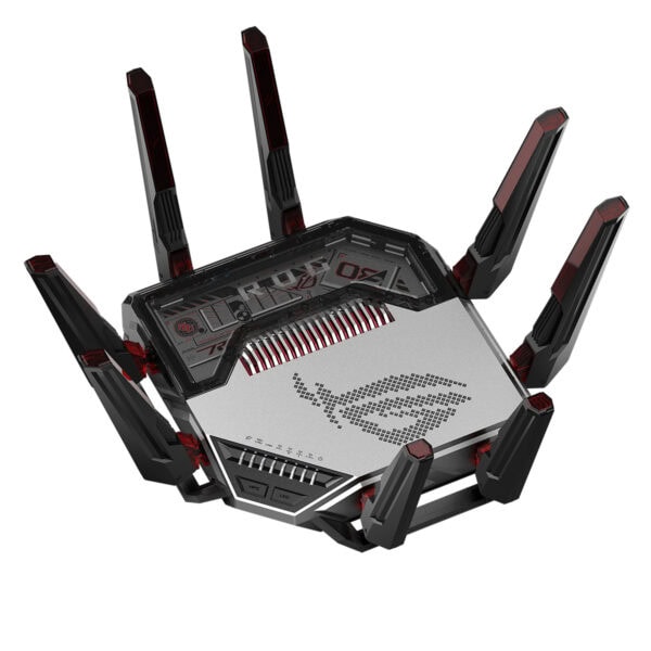 ASUS ROG Rapture GT-BN98 oyun odaklı WiFi 8 router, yüksek performans ve güçlü bağlantı özellikleri ile dikkat çekiyor.