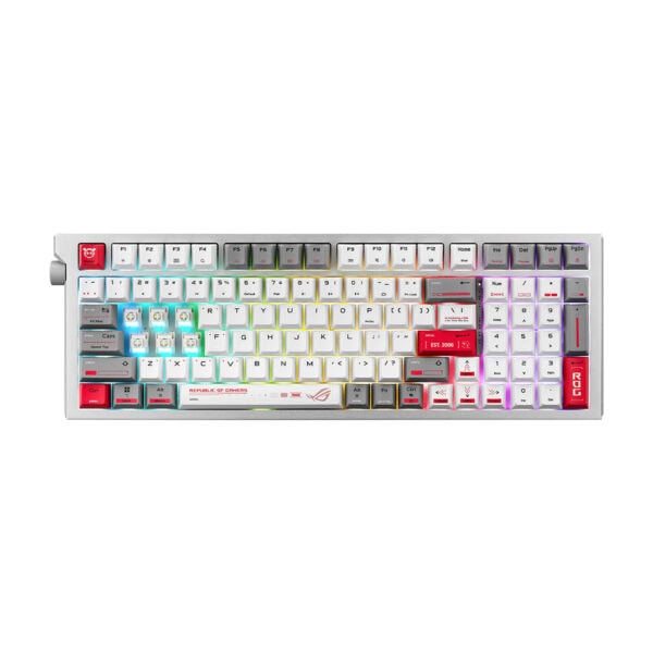 ASUS ROG Strix Morph 96 kablosuz RGB mekanik oyun klavyesi, renkli aydınlatma ve hotswap switch özellikleriyle öne çıkıyor.