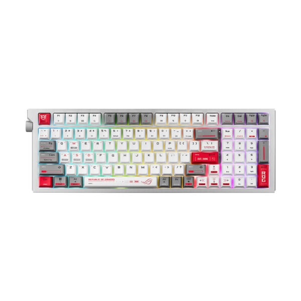 ASUS ROG Strix Morph 96 kablosuz RGB mekanik oyun klavyesi, renkli aydınlatma ve hotswap switch özellikleriyle öne çıkıyor.