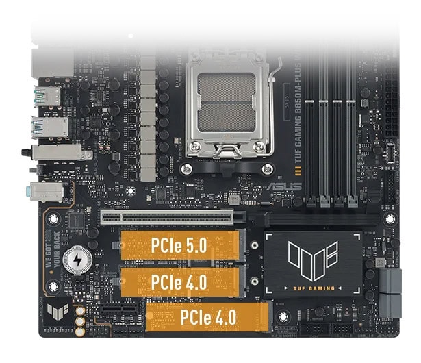 TUF GAMING B850M-PLUS WIFI7 asus-tuf-gaming-b850m-plus-wifi7-8000mhz-oc-ddr5-soket-am5-m-2-hdmi-dp-matx-anakart