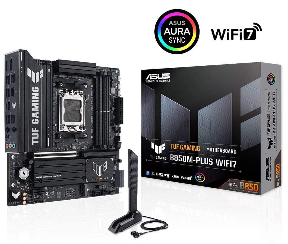 TUF GAMING B850M-PLUS WIFI7 asus-tuf-gaming-b850m-plus-wifi7-8000mhz-oc-ddr5-soket-am5-m-2-hdmi-dp-matx-anakart
