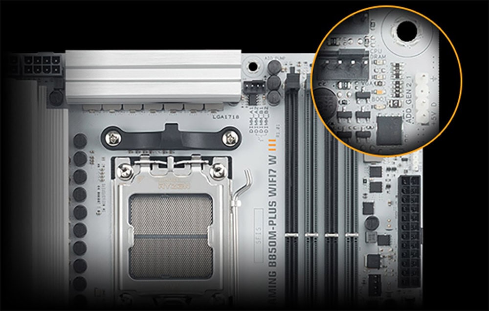 TUF GAMING B850M-PLUS WIFI7 W asus-tuf-gaming-b850m-plus-wifi7-w-8000mhz-oc-ddr5-soket-am5-m-2-hdmi-dp-matx-anakart