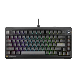 ASUS TUF Gaming K4 manyetik switch ve RGB aydınlatmalı gaming klavye, hall effect sensörleri ve hotswap özellikleriyle yüksek performans sağlar.
