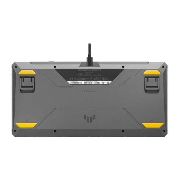 ASUS TUF Gaming K4 manyetik switch ve RGB aydınlatmalı gaming klavye altı, dayanıklı ve ergonomik tasarım.
