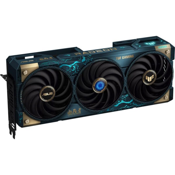 ASUS TUF Gaming Radeon RX 9070 XT Onimusha Way of the Sword Edition ekran kartı, 16GB GDDR6 bellek ve gelişmiş soğutma sistemi ile yüksek performans sağlar.