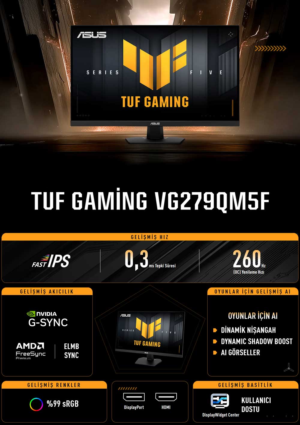 VG279QM5F asus-tuf-gaming-vg279qm5f-27-inc-260hz-0-3ms-full-hd-adaptive-sync-fast-ips-gaming-monitor