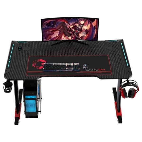 Gameon Raptor Ii Rgb Aydinlatmali 140x60 Siyah Oyuncu Masasi Go Raptorii Fc3