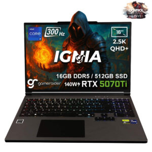 Gameraider Ignia Gr16 Intel Core I9 14900hx Geforce Rtx 5070ti 12gb 140w 16gb Ddr5 512gb Ssd 16 Inç 2.5k Qhd+ 300hz Freedos Gaming Laptop Çanta Hediyeli Control Resonant Hediyeli 1