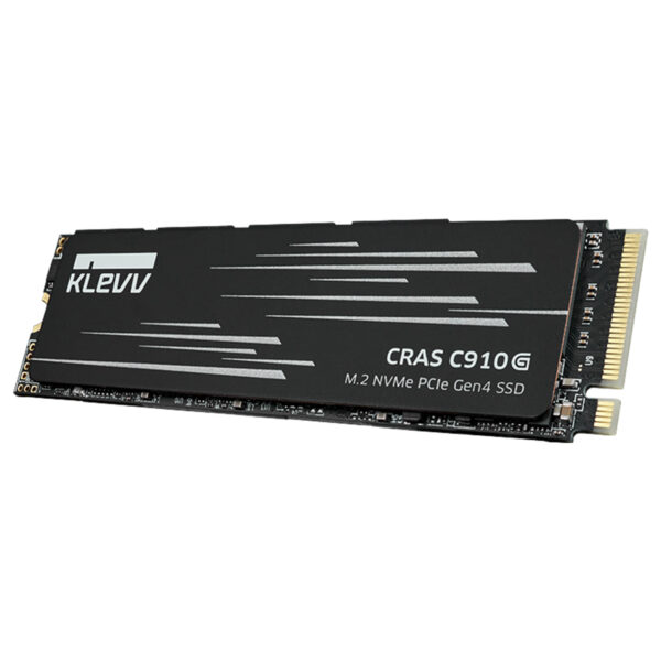 KLEVV CRAS 910G 1TB NVMe PCIe Gen4 x4 SSD, yüksek performanslı M.2 SSD, oyun ve profesyonel kullanım için ideal.