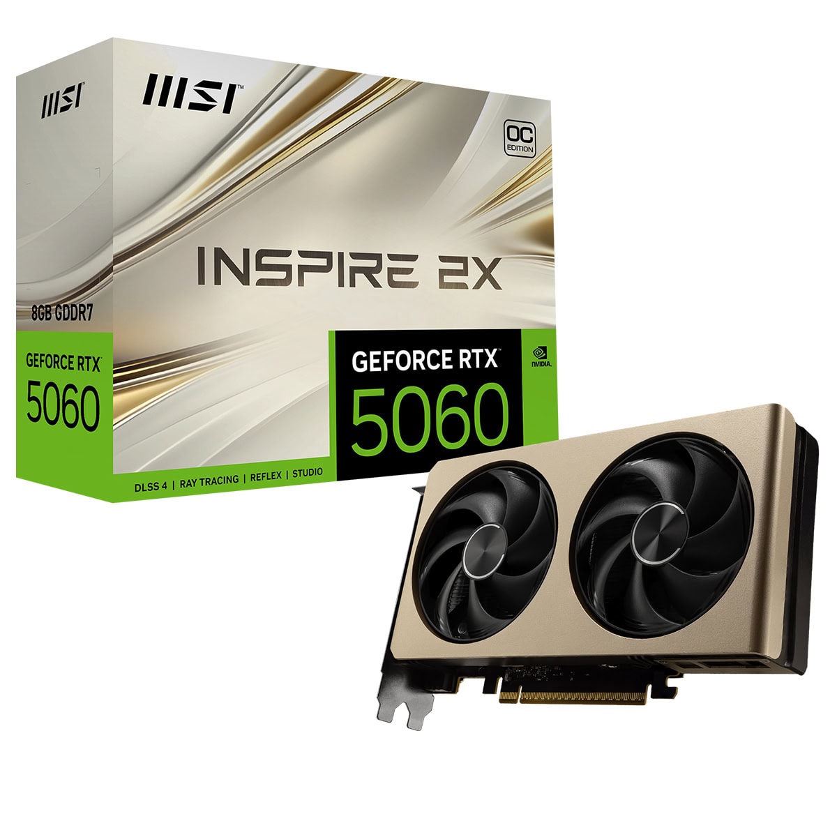 Msi Geforce Rtx 5060 8g Inspire 2x Oc 8gb Gddr7 128 Bit Dlss 4 Ekran Karti Fc1