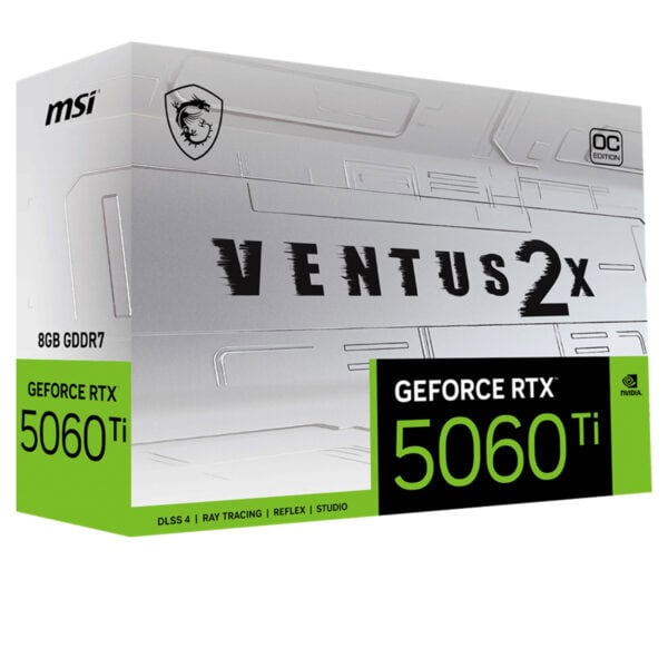 Msi Geforce Rtx 5060 Ti 8g Ventus 2x Oc White Plus 8gb Gddr7 128 Bit Dlss 4 Ekran Karti Fc10