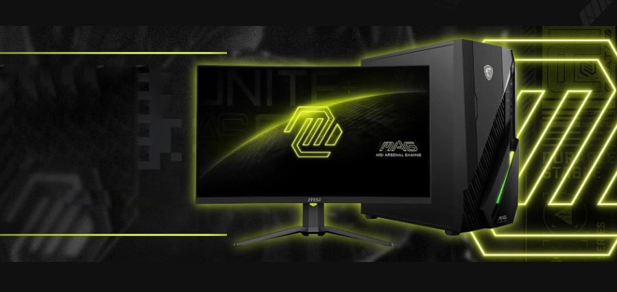 MSI MAG 346CQDF E20 34 inç kavisli gaming monitör, 400Hz yenileme hızı, UWQHD çözünürlük, FreeSync Premium ve Rapid VA panel özellikleriyle öne çıkıyor.