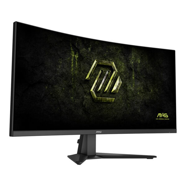 MSI MAG 346CQDF E20 34 inç kavisli gaming monitör, yüksek yenileme hızı ve geniş ekran ile oyun deneyimini artırır.