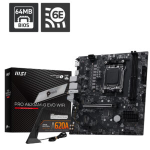 Msi Pro A620am G Evo Wifi 7200mhz Oc Ddr5 Soket Am5 M 2 Hdmi Dp Matx Anakart Fc1