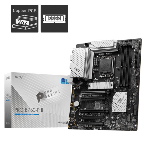 Msi Pro B760 P Ii 7000mhz Oc Ddr5 Soket Lga1700 M 2 Hdmi Dp Atx Anakart Fc1
