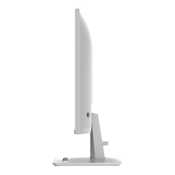 MSI PRO MP243W 23.8 inç Full HD IPS monitör, beyaz renkli, yan görünüm, modern tasarım ve ergonomik stand ile.