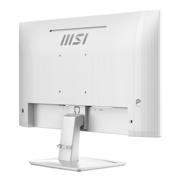 MSI PRO MP243W 23.8 inç Full HD IPS monitör, beyaz renkli, 144Hz yenileme hızı ve 1ms tepki süresi ile yüksek performans sağlar.