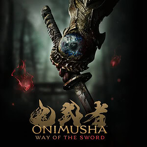 Onimusha temalı ASUS ve CAPCOM iş birliğiyle özel tasarım TUF Gaming RX 9070 XT ekran kartı ve anakart, karanlık ve mistik arka plan.