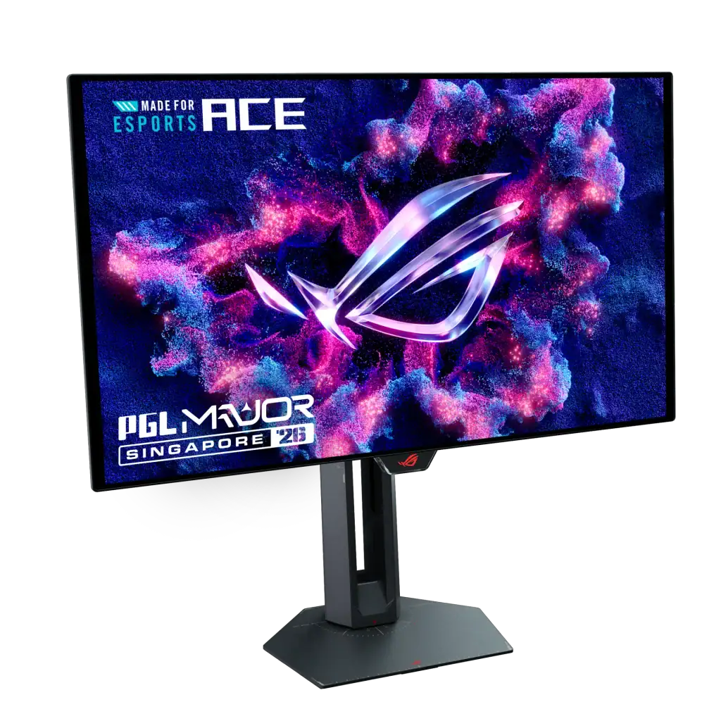 Dünyanın en hızlı OLED oyuncu monitörü ASUS ROG Swift, yüksek performans ve görsel kalite sunuyor, e-spor ve oyun tutkunları için ideal.