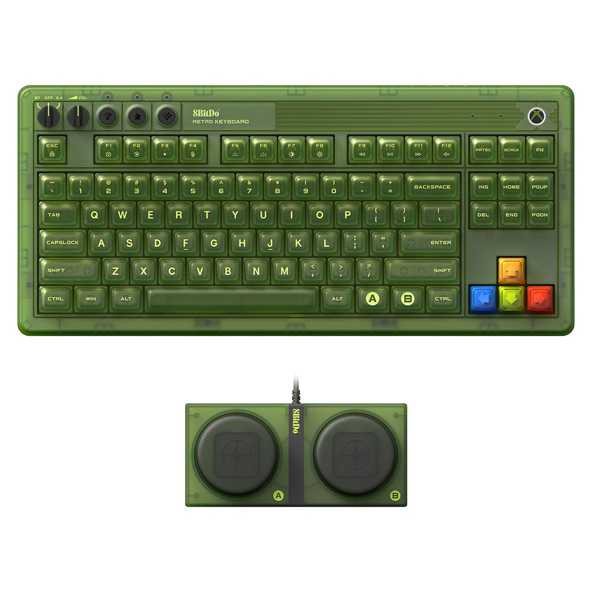 8bitdo Retro 87 Xbox Edition Kailh Jellyfish X Switch Hotswap Kablosuz Ingilizce Mekanik Gaming Klavye Fc1