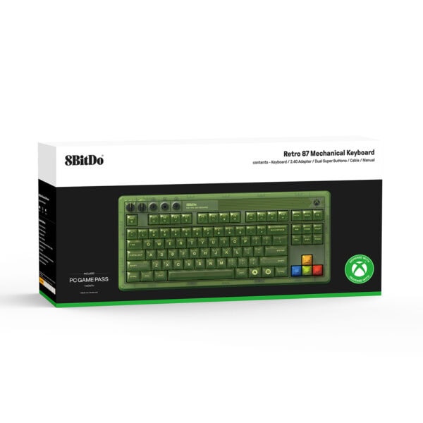 8bitdo Retro 87 Xbox Edition Kailh Jellyfish X Switch Hotswap Kablosuz Ingilizce Mekanik Gaming Klavye Fc9