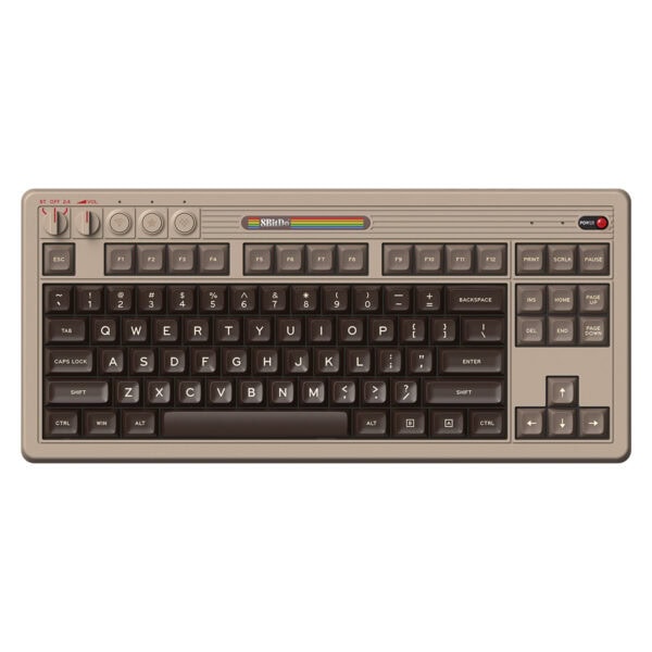 8bitdo Retro C64 Edition Kailh Box White V2 Switch Hotswap Kablosuz Ingilizce Mekanik Gaming Klavye Fc2