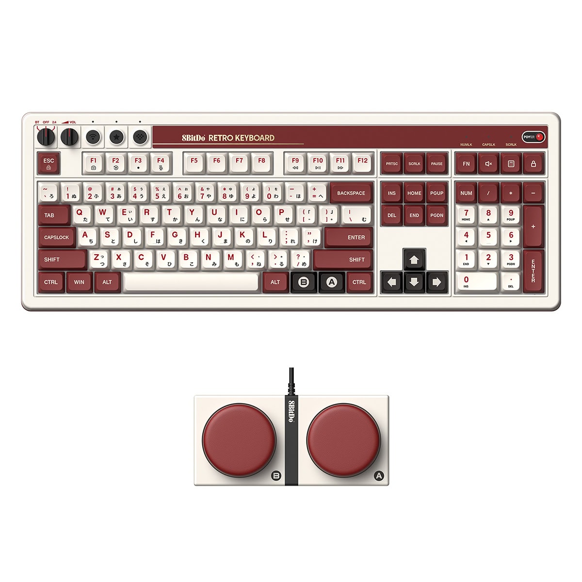 8bitdo Retro Fami Edition Kailh Box White V2 Switch Hotswap Kablosuz Ingilizce Mekanik Gaming Klavye Fc1