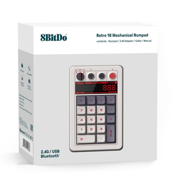8bitdo Retro N Edition Kailh Box White V2 Switch Hotswap Kablosuz Mekanik 18 Tus Numpad Fc5