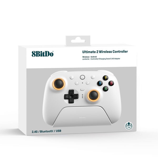 8bitdo Ultimate 2 Beyaz Kablosuz Gamepad Fc10