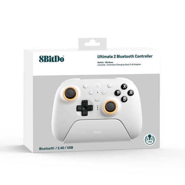 8bitdo Ultimate 2 Beyaz Kablosuz Gamepad Fc10