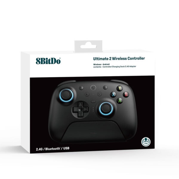 8bitdo Ultimate 2 Siyah Kablosuz Gamepad Fc10