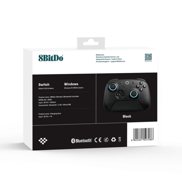 8bitdo Ultimate 2 Siyah Kablosuz Gamepad Fc11