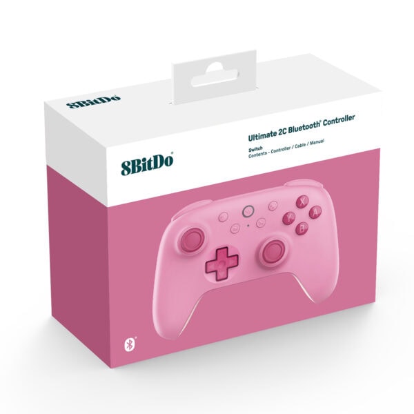 8bitdo Ultimate 2c Pembe Nintendo Switch Uyumlu Bluetooth Gamepad Fc8