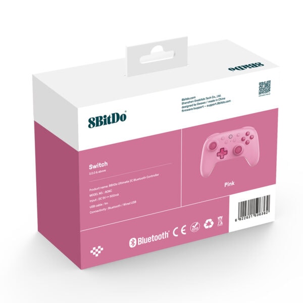 8bitdo Ultimate 2c Pembe Nintendo Switch Uyumlu Bluetooth Gamepad Fc9