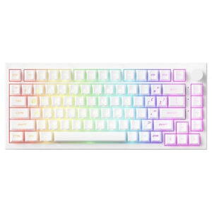 Akko 5075 V5 He White Z Caps U Prism Manyetik Switch 8k Hz Hall Effect Hotswap Argb Kablosuz Ingilizce Gaming Klavye Fc1