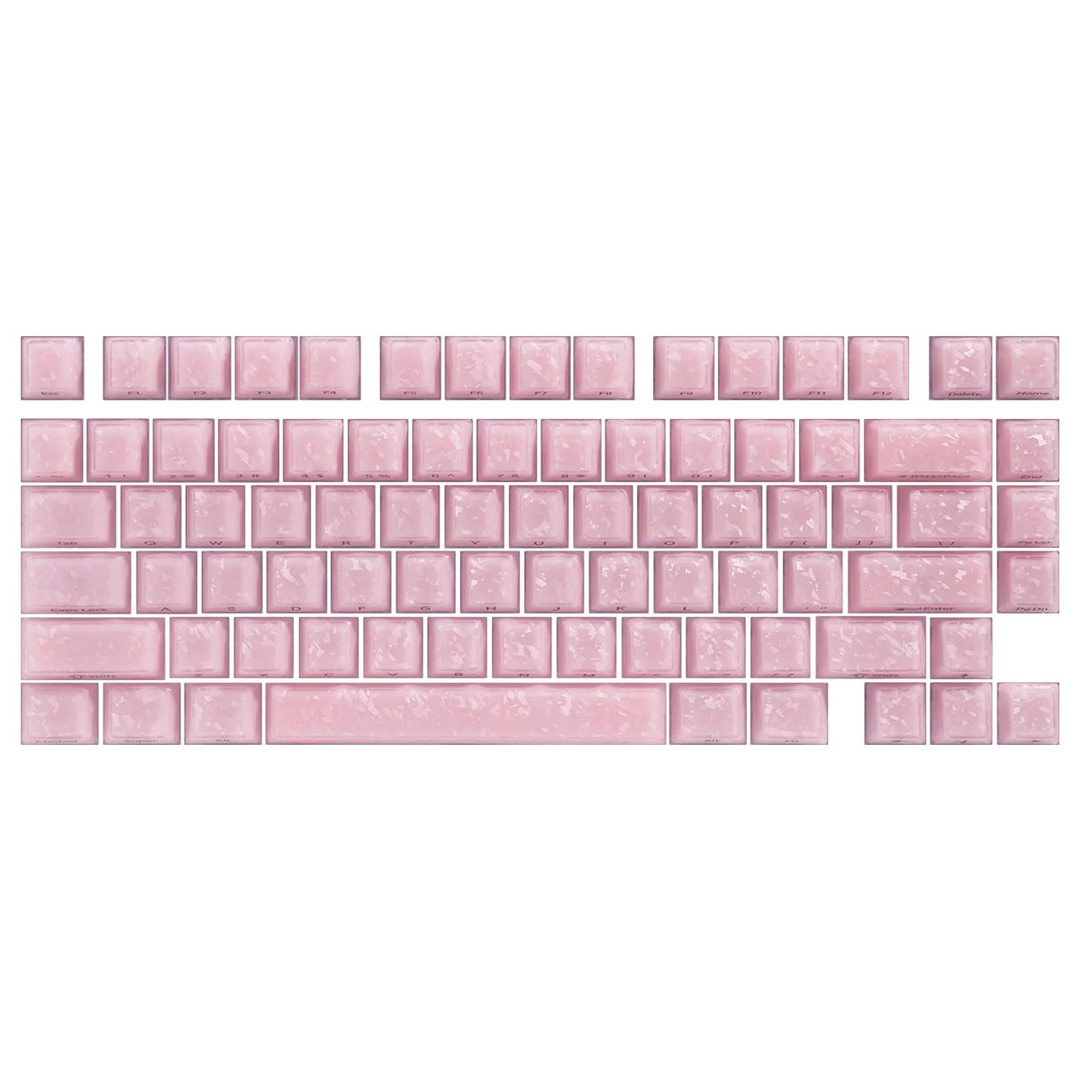 Akko Glassy Carbon Fiber Pink Cherry Double Shot Pcabs 126 Adet Keycap Set Fc1