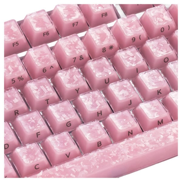 Akko Glassy Carbon Fiber Pink Cherry Double Shot Pcabs 126 Adet Keycap Set Fc3