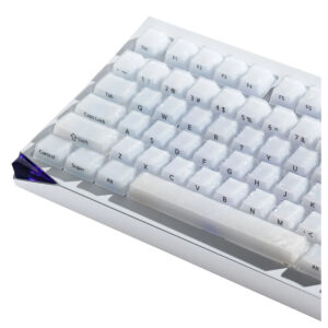 Akko Glassy Carbon Fiber White Cherry Double Shot Pcabs 126 Adet Keycap Set Fc2