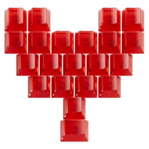 Akko Love Red Cherry Double Shot Pc Shine Through 21 Adet Keycap Set Fc1