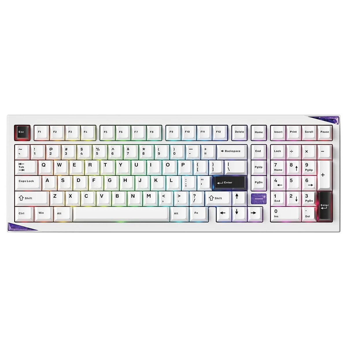 Akko Mineral 02 Via Black On White Stellar Rose Switch Hotswap Rgb Kablosuz Ingilizce Mekanik Gaming Klavye Fc1
