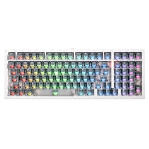 Akko Monsgeek M2 V5 He White Transparent Astroaim Manyetik Switch 8k Hz Hall Effect Hotswap Rgb Kablosuz Ingilizce Gaming Klavye Fc1