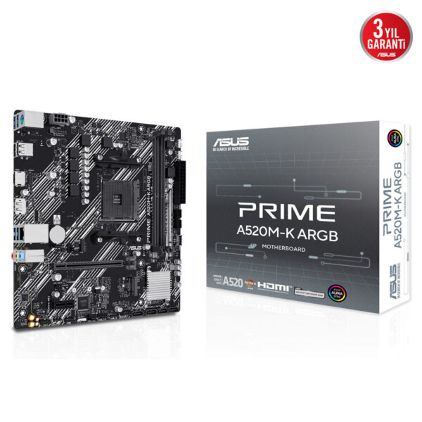 Asus Prime A520m K Argb 5100mhz Oc Ddr5 Soket Am4 M 2 Hdmi Dp Matx Anakart Fc2