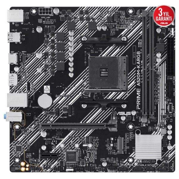 Asus Prime A520m K Argb 5100mhz Oc Ddr5 Soket Am4 M 2 Hdmi Dp Matx Anakart Fc3