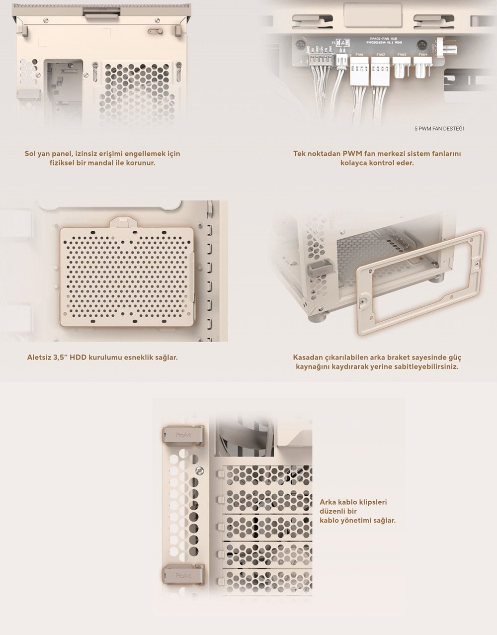 ProArt PA401 Wood Edition Beige - Mesh Panel asus-proart-pa401-wood-edition-beige-mesh-panel-gaming-kasa