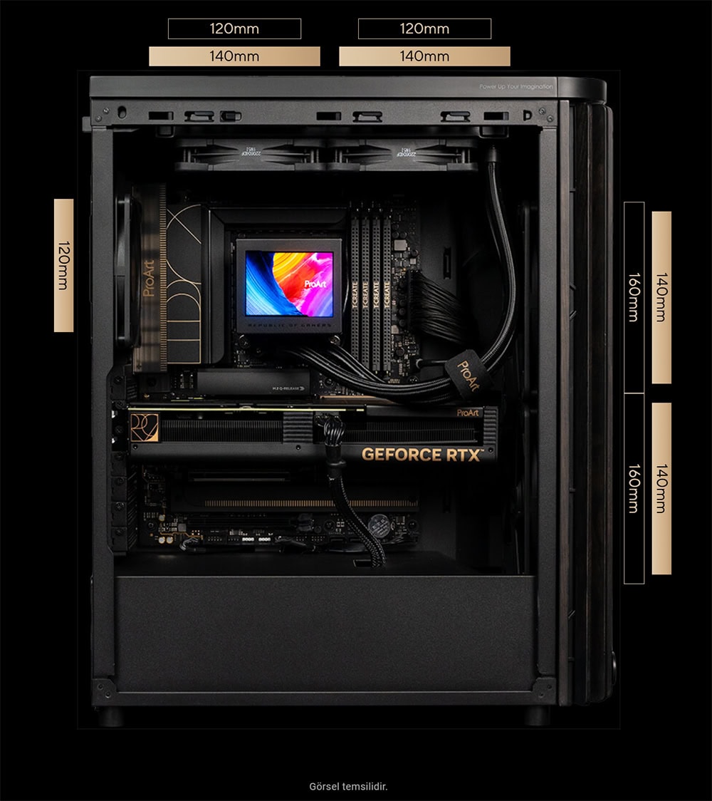 ProArt PA401 Wood Edition - Metal Panel asus-proart-pa401-wood-edition-metal-panel-siyah-usb-3-2-mid-tower-atx-gaming-kasa