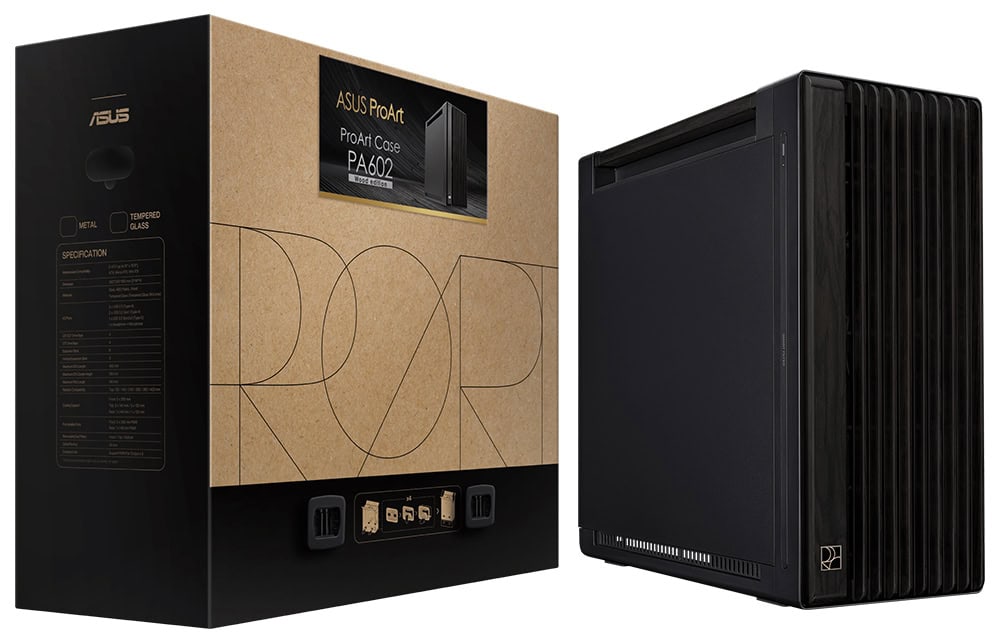 ProArt PA602 Wood Edition - Metal Panel asus-proart-pa602-wood-edition-metal-panel-usb-3-2-mid-tower-e-atx-siyah-kasa